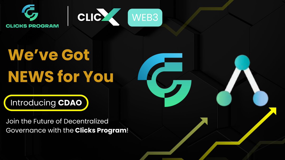 ClicksX_IM's tweet photo. Exciting news! π
π Clicks is launching a new subsidiary token: Clicks DAO (CDAO)!
Get ready to power decentralized governance and be part of the future. π
#ClicksDAO #CDAO #Blockchain #Crypto #Web3 #Blockchain #Clickstoken #Defi #Airdrop #Airdropcrypto https://t.co/cvbOhAP99T