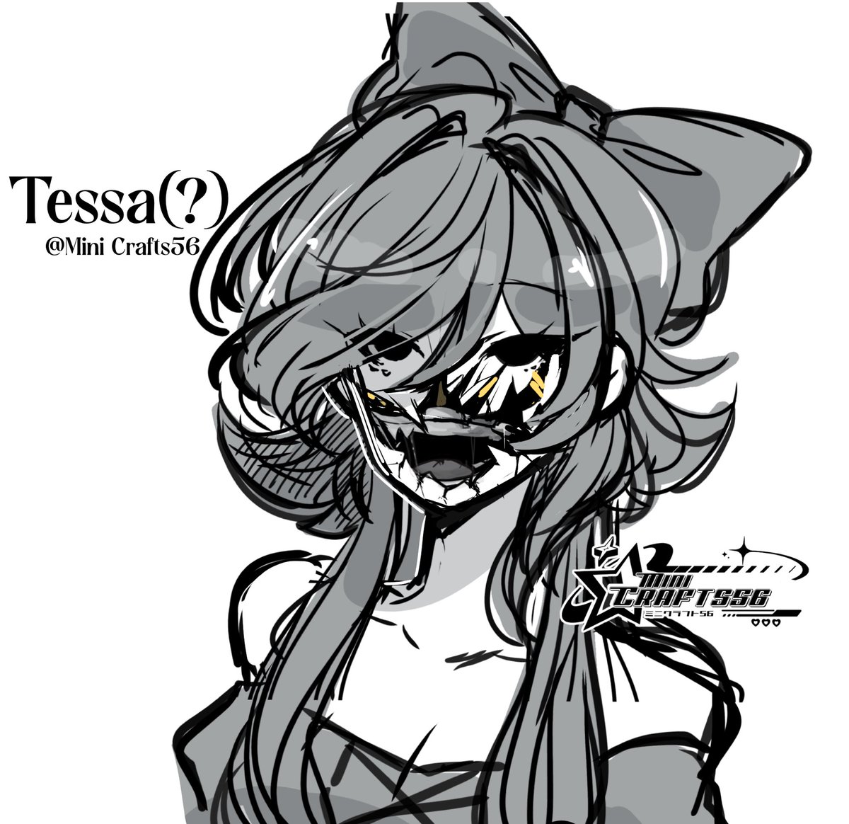 MiniCrafts56's tweet photo. Sketch Tessa 🖤
#Tessa  #MurderDrones #MD #Murder_Drones #Cynessa https://t.co/Q4wpLkUoUr