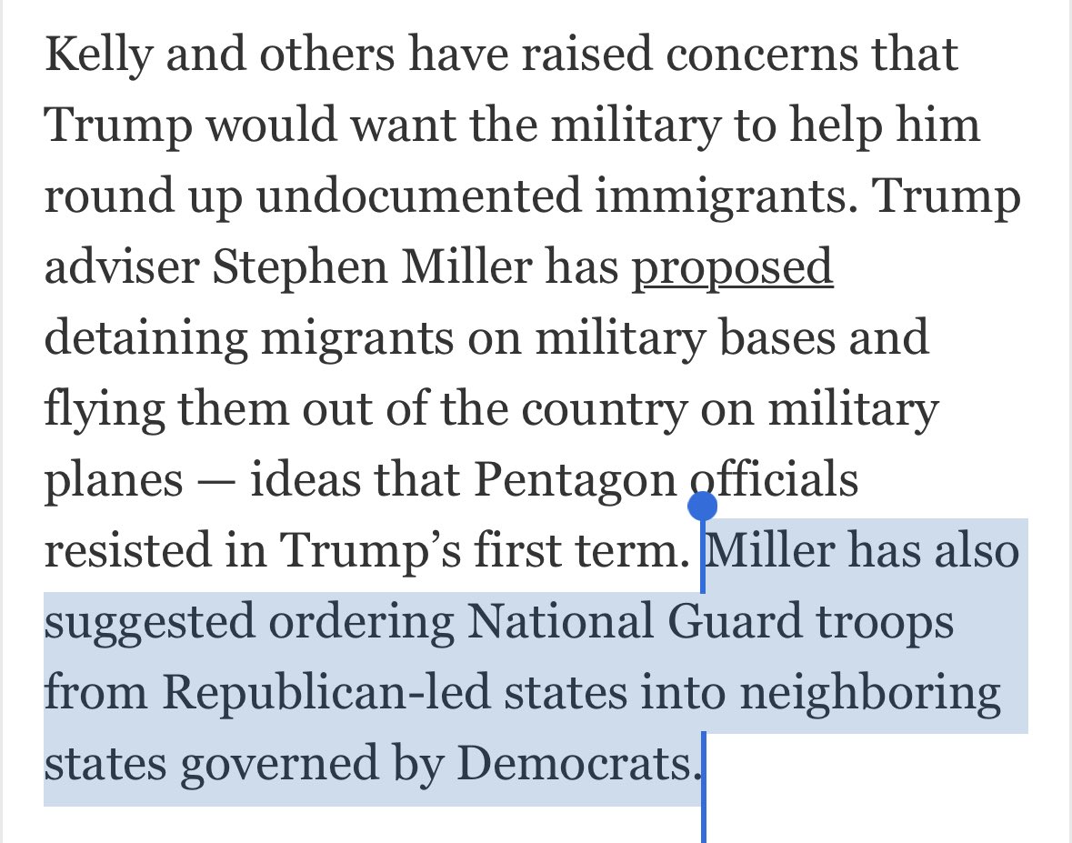 Miller wants Republican states to invade Democratic states. He wants civil war.