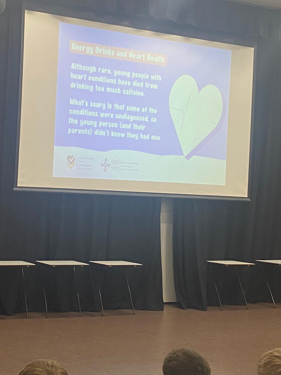 Thanks to our NHS Colleagues for coming into our school assemblies this week and speaking to our pupils about energy drinks and the negative impact they have on us! #NHSWales#NHS