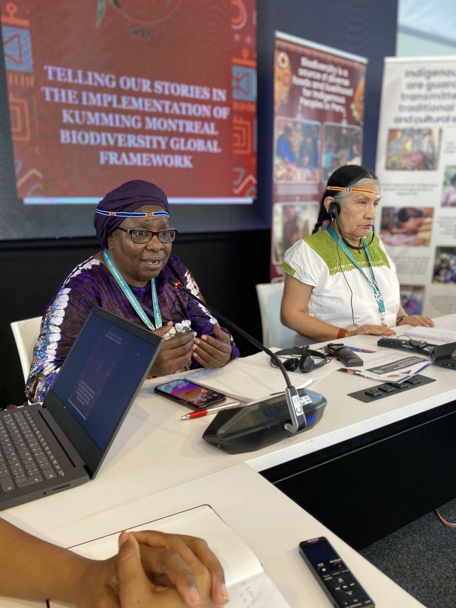 Iwbnglobal's tweet photo. #COP16Cololombia 
Lucy Mulenkei “TO implement the KMGBF. We must work collectively together, recognise each other, share our stories, successes and challenges. Your challenge could be my strength, so we can balance each other”
#PeaceforNature
#IndigenousWomen https://t.co/orast5HmSv
