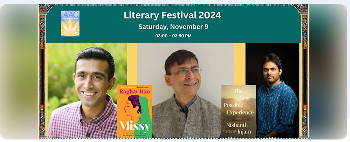 Excited to join a panel in NYC for IAAC on Sat, Nov 9, 3-3:50 PM! Hosted by Indo-American Arts Council at International House, near Columbia. 
📍500 Riverside Drive, New York, NY 10027

Free to attend! Register here just in case: buff.ly/3YDJ32M 

Hope to see you there!