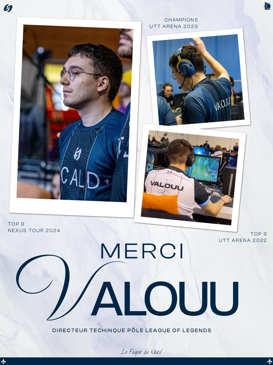 scald_esports's tweet photo. Aujourd'hui, une légen... une ICÔNE du club s'en va vers de nouveaux horizons.

Nous te remercions pour tes travaux et ton implication durant toutes ces années @Valouu_LOL, tu vas nous manquer 💙

𝑨 𝒋𝒂𝒎𝒂𝒊𝒔 𝑺𝒄𝒂𝒍𝒅𝒊𝒆𝒏. 🔥 https://t.co/X9tyT6sN6y