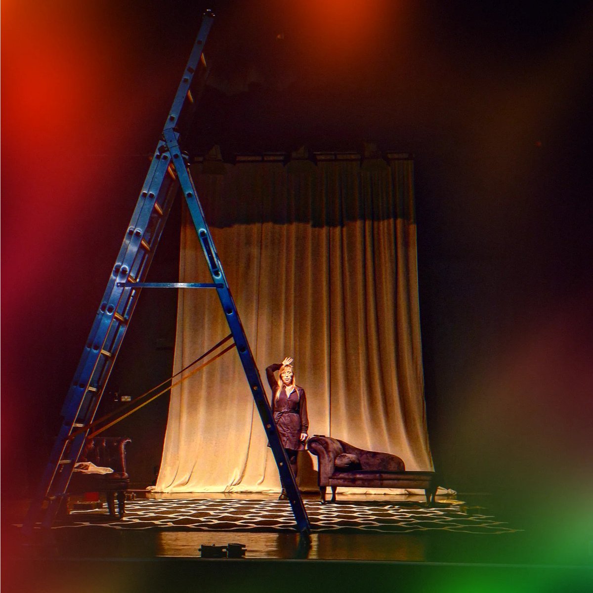dyadproductions's tweet image. She's back baby! Not only our wonderful performer, @_RebeccaVaughan, but a ladder onstage!

Tonight we're at @BuzzardTheatre for our 1st time performing here with, Austen’s Women: LADY SUSAN!

#janeausten #ladders #laddersofinstagram #austen #acting #soloshow #touring
