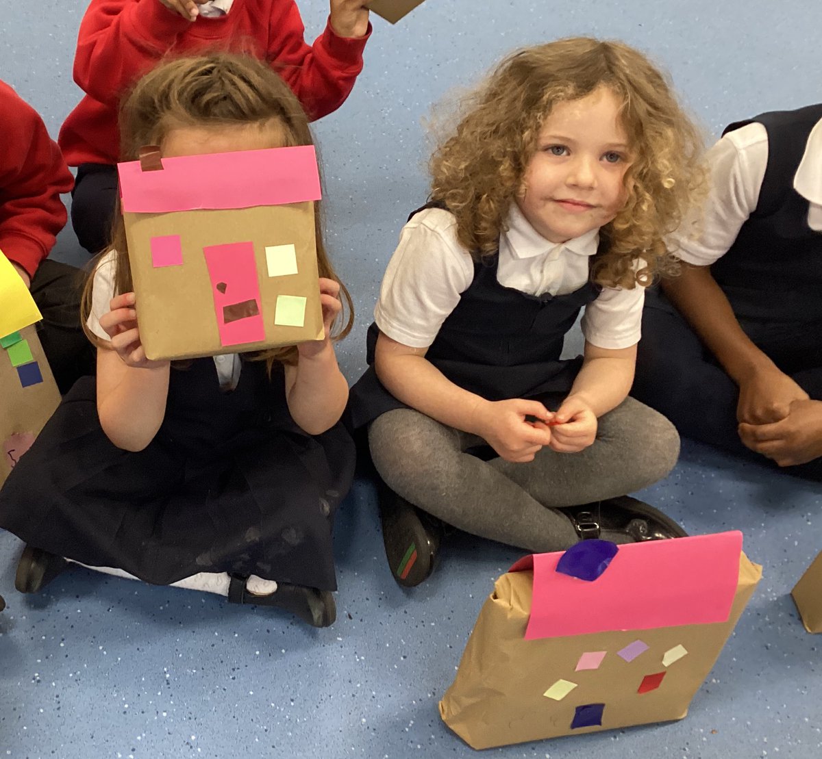 ArchibaldFirst's tweet photo. Reception designed and made their own houses. We evaluated our models thinking about what we would add or change. We thought about where we live and created our own little Gosforth. #AFSGeography #AFSDT https://t.co/dwtnnqcWRw
