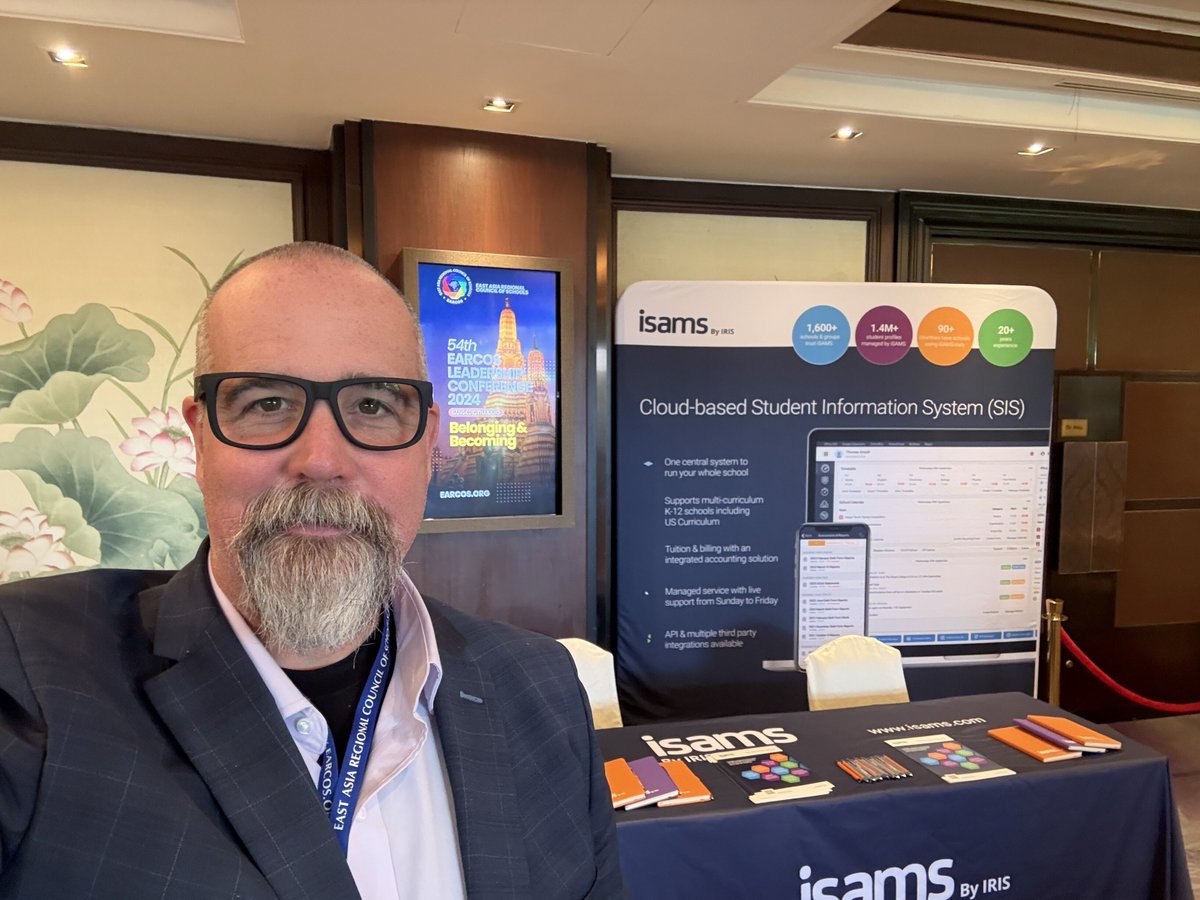 iSAMS's tweet image. We&apos;re pleased to be exhibiting at the @EARCOSORG 54th Annual Leadership Conference in Bangkok! Shawn is at our stand throughout the event, so please drop by and ask him about our latest product enhancements.

Find out more: hubs.li/Q02VQf3P0

#iSAMS #EARCOS