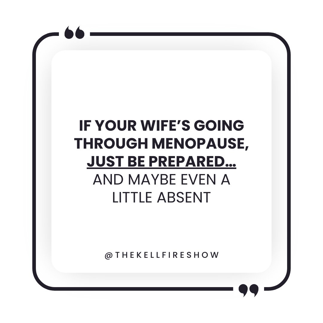 TheKellFireShow's tweet photo. 💬 Stephen’s advice to men on the show: “If your wife’s going through menopause, just be prepared…and maybe even a little absent.” 

Learn from his stories, filled with humor and wisdom. Catch the full episode now! https://t.co/9cXOb9QX5M https://t.co/mACkzxzJTU