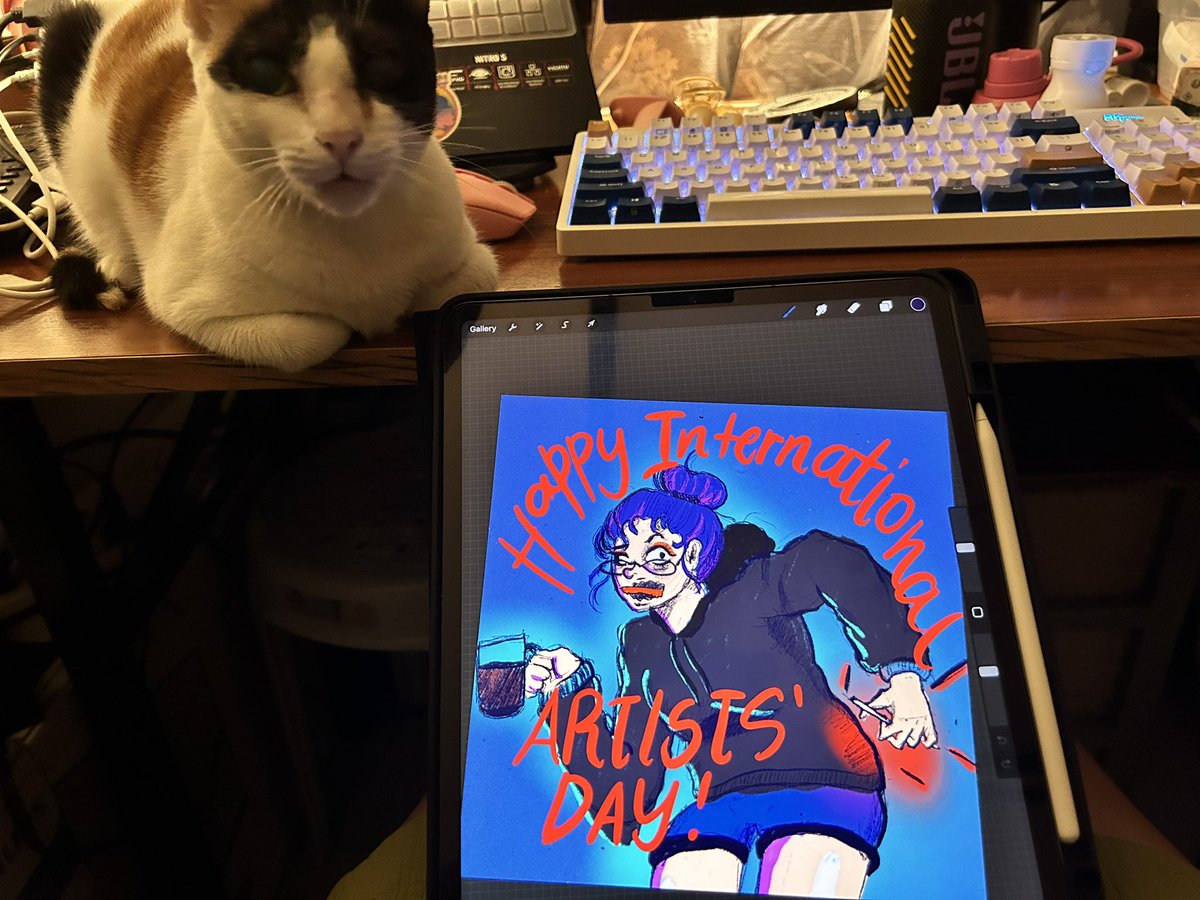 kataesque_art's tweet photo. Featuring Marites my cat 😅😹 https://t.co/7HboNdqO4M