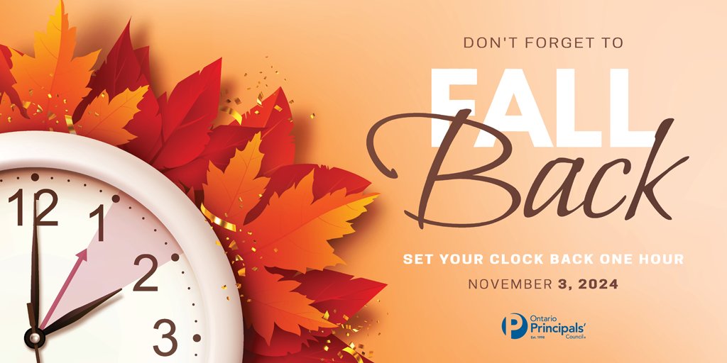 Daylight Saving TIme ends on Sunday, November 3. Set your clocks back 1 hour and enjoy an extra hour of sleep! There will be more light in the morning and less in the evening, so walk &amp; drive with caution as people adjust.