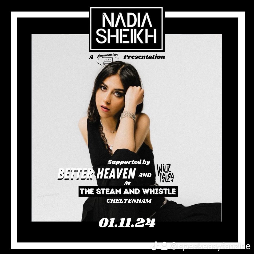 Speakeasy Promotions (@speakeasy_zine) on Twitter photo Next Friday the GORGEOUS music of <a href="/NadiaSheikh_/">Nadia Sheikh</a> in Cheltenham.
We’re always honoured when Nadia graces our stage! £7 advance tickets or pay on the door.
Great music, delicious food and beer, this venue has it all!
#livemusic #indierock #independantmusic #gloucestershire Next Friday the GORGEOUS music of <a href="/NadiaSheikh_/">Nadia Sheikh</a> in Cheltenham.
We’re always honoured when Nadia graces our stage! £7 advance tickets or pay on the door.
Great music, delicious food and beer, this venue has it all!
#livemusic #indierock #independantmusic #gloucestershire