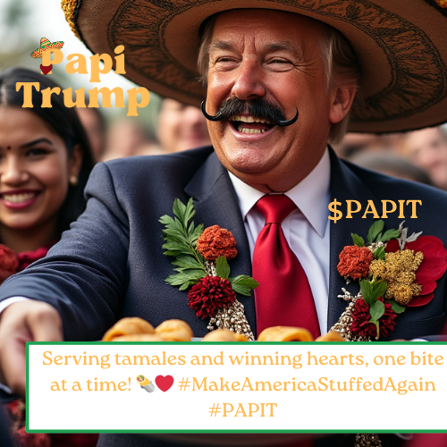 papitrump2024's tweet photo. Serving tamales and winning hearts, one bite at a time! 🌯❤️ #MakeAmericaStuffedAgain #PAPIT @realDonaldTrump https://t.co/qQwzeGLo6m
