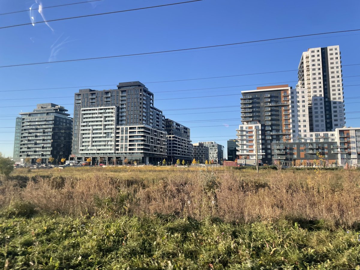 humantransit's tweet image. Another view of Brossard, Quebec's driverless-train-oriented development, all new in the last five years.