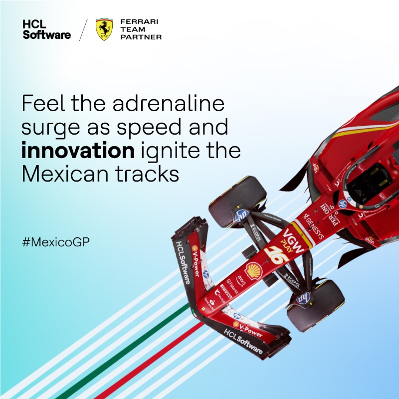 HCLSoftware's tweet photo. The track is set for a high-speed battle in Mexico! Our partner, @ScuderiaFerrari HP,
is ready to take on the Mexico GP with innovation at the forefront.

#HCLSoftware #ScuderiaFerrariHP #Precision #HighSpeedAction #F1 #MexicoGP