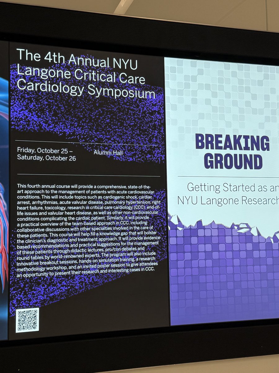 drmishbloom's tweet photo. Honored to be faculty at the #critcarecards24 conference @nyulangone . Currently learning about #RVSHOCK
@JasonKatzMD https://t.co/TwEp8BIHu2