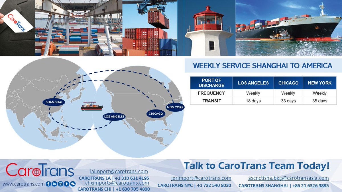 CaroTransIntl's tweet photo. Discover enhanced ocean freight services with us. We ensure dependable and punctual shipping solutions on a weekly basis. Connect with us today to encounter our streamlined global shipping services

Official Website: https://t.co/MgZ7q2wmKB
Contact us: https://t.co/XxMDvnLBrY https://t.co/cYS7MBo90v