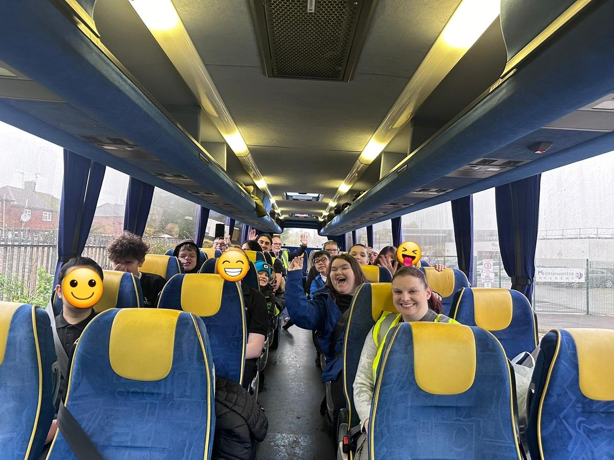 Some of our Key Stage 3 students leaving the Academy this morning for their school trip to <a href="/Flag_Fen/">Flag Fen Archaeology Park</a> ! We can not wait to hear all about it on their return!