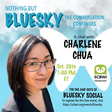 This will be a fabulous, FREE way to learn more about BLUESKY. If you're interested in learning more, please register! A recording will be available for a month to all registered participants - no need to worry if you can't attend live! scbwi.org/events/bluesky