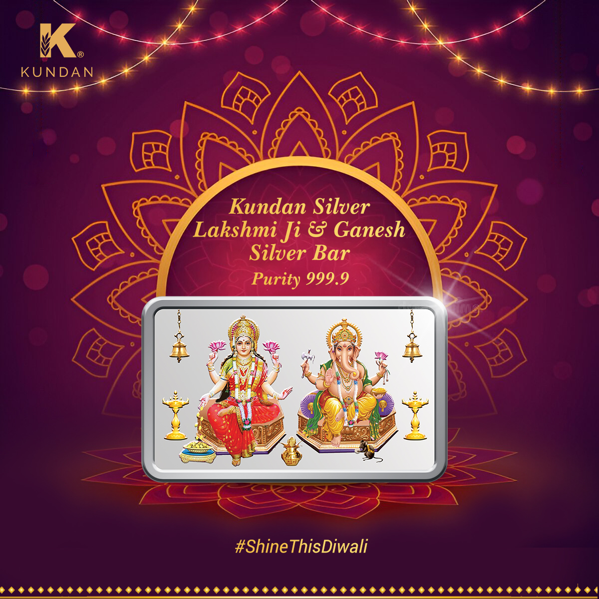 KundanCoins's tweet photo. Celebrate the blessings of wealth and intellect with our Lakshmi Ganesha Color Silver Bar, crafted from the purest 999.9 silver.
#Kundansilver #LakshmiGanesh #PureSilver #DivineBlessings #FestiveGold #InvestmentInSilver #SilverBar #WealthAndWisdom https://t.co/A974d3yDMR