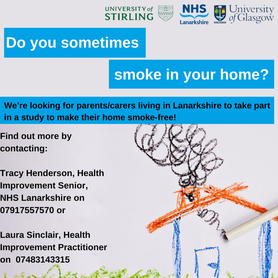 CornerstoneCHC's tweet photo. Do you sometimes smoke in your home in #Cumbernauld? @StirUni, @UofGlasgow and @NHSLHI are looking for 100 Lanarkshire parents or carers who currently smoke in the home to take part in a research study.

To express interest in participating, go to: https://t.co/sk2QXQZHIe https://t.co/EysO89Z5lK