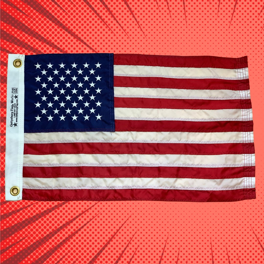 GettysburgFlag's tweet photo. As you can see, the results are pretty unbelievable. Our Premium sewn Boat Flag looks nearly brand new after 1000 hours in direct wind! The imported flag was barely holding on! https://t.co/or9ZnKqPGr