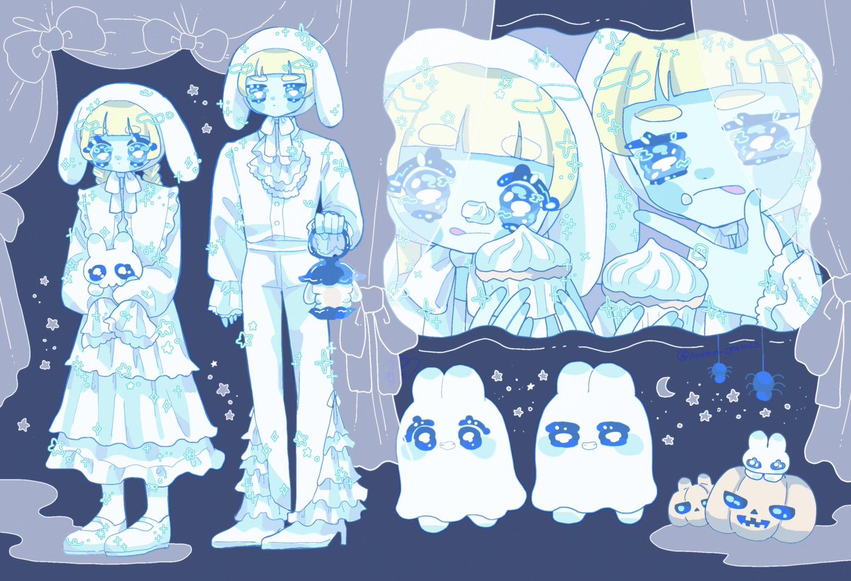 kuimon_tyauzo's tweet photo. うさぎおばけ👻🤍🩶🐇

#ハロウィンイラスト  #Halloween  #イラスト  #illustration https://t.co/t03Pw4APja