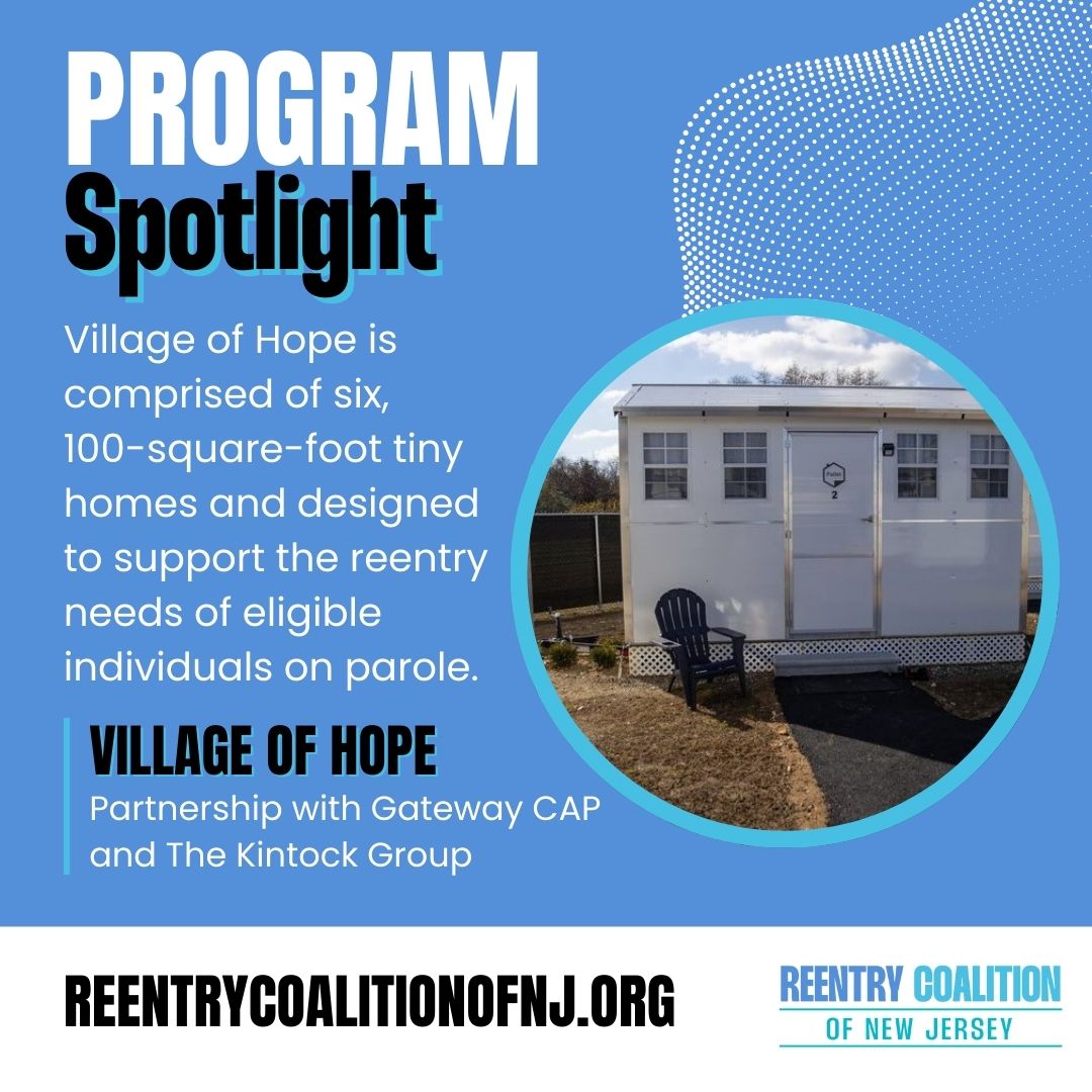 ReentryCoNJ's tweet image. #ProgramSpotlight: The Reentry Coalition of NJ partners with Gateway CAP & The Kintock Group to operate Village of Hope – a transitional housing community comprised of tiny homes designed to support the reentry needs of eligible individuals on parole: kintock.org/village-of-hope