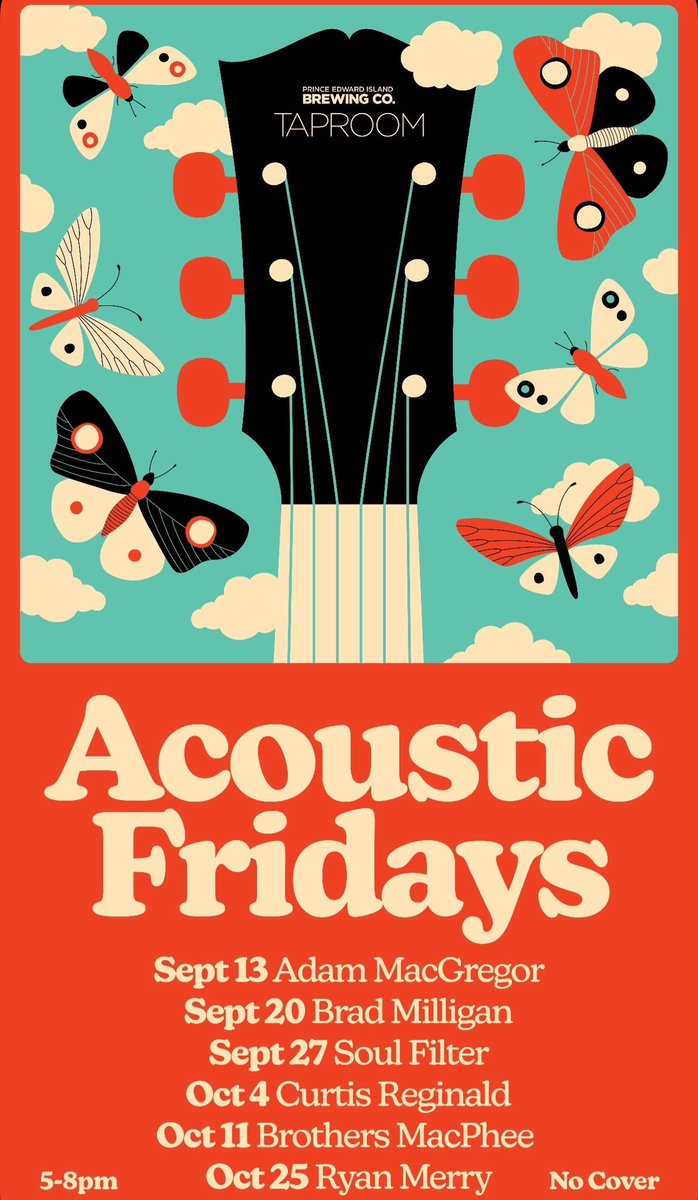 Swing through <a href="/PEIBrew/">PEI Brewing Company</a> tonight at 5:00 for some live music courtesy of yours truly.
Or don’t. I’m not the boss of you.