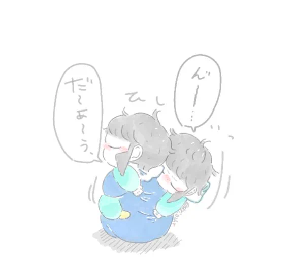 👶〼
眠れなくてぐずぐずな👶▽と
弟をあやすことに長けている👶▲ 