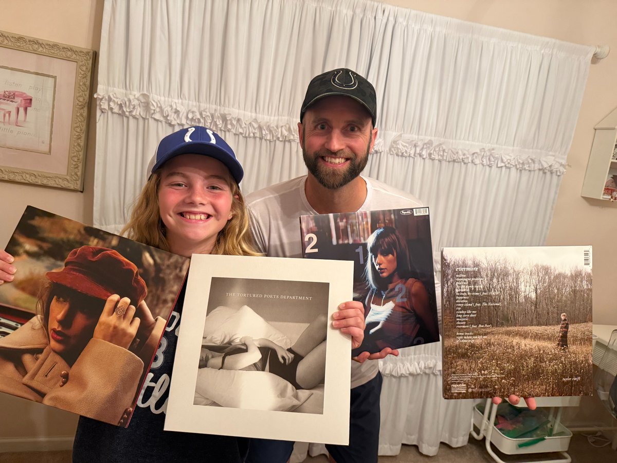 EricPatz18's tweet photo. #ForTheShoe
My 10 yr old daughter's TOP 5 #'s connecting T Swift & Colts.
17, Colts win Super Bowl 29-17 ALSO # yrs T Swift has been in music industry
12, # 1 Hits for T Swift ALSO # yrs Carlie (Irsay) has been Vice Chair of Colts
11, # of albums T Swift produced ALSO # of playoff appearances under Peyton Manning
4, # of “Album of the Year" Grammy’s for T Swift ALSO # worn famously by Jim Harbaugh & Adam Vinatieri
13, the day T Swift was born 12/13/89, # wks until her 1st album went gold ALSO # famously worn by WR TY Hilton