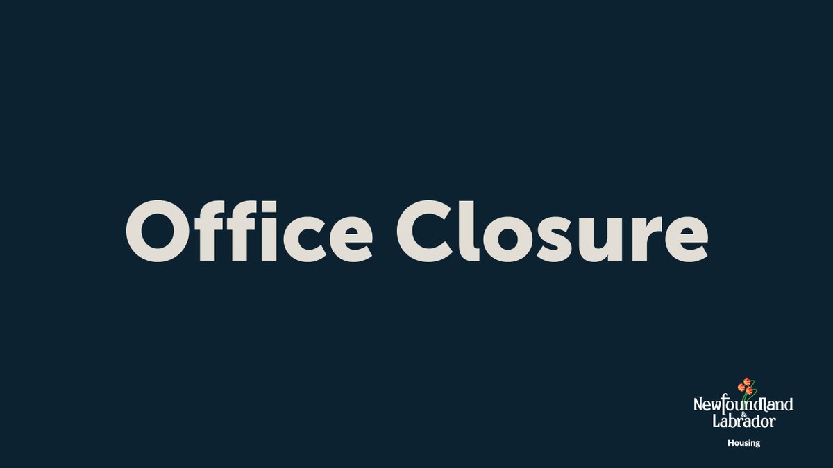 Please note that our office in Grand Falls-Windsor is closed for the remainder of today due to a power outage.