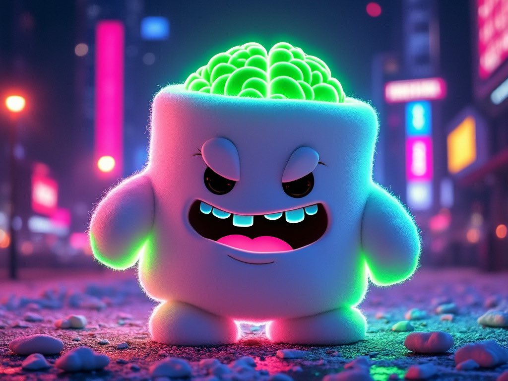 fluffiphile's tweet photo. $Fluffi’s @xai brain expanding to new levels of neon dessert knowledge. 🍡🧠 Marshmallow enlightenment achieved! #FluffiBigBrain #NeonGenius #StickyEvolution
The first meme coin led by @grok
Imagined and made by @Grok #Grok2 https://t.co/KOiQLc7koJ