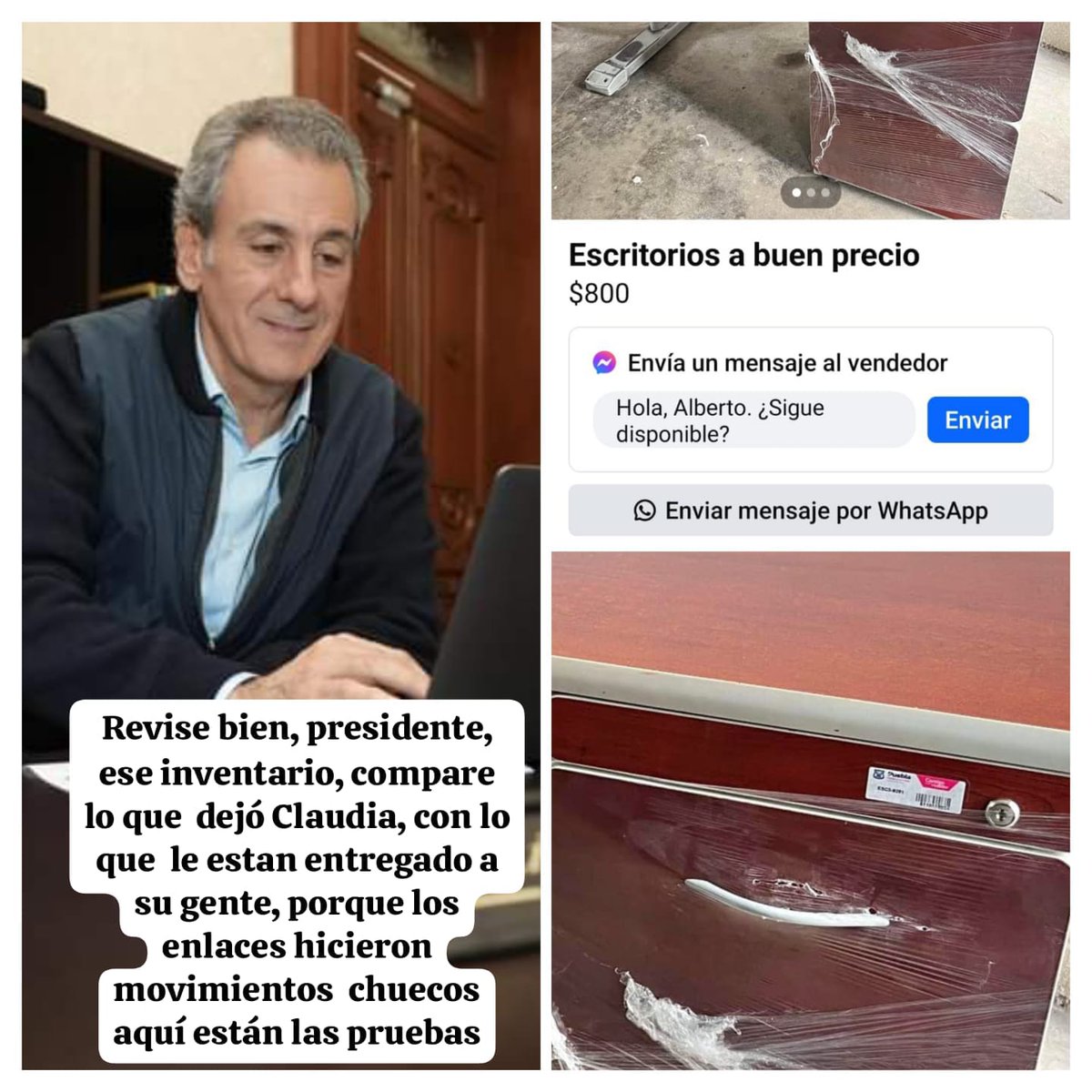 GERARDORIOS77's tweet photo. Aparte del hoyo financiero deberían de checar bien el mobiliario en la entrega recepción pues ya lo andan rematando en Facebook  @pepechedrauimx @Segob_Puebla @Biestro @armentapuebla_ @PueblaAyto @ferpanter15 @Miguel64793955 @aafrodita011 @troya_6 @BertinSoriano @Rodolfo84460225 https://t.co/ngM6fvd0oF