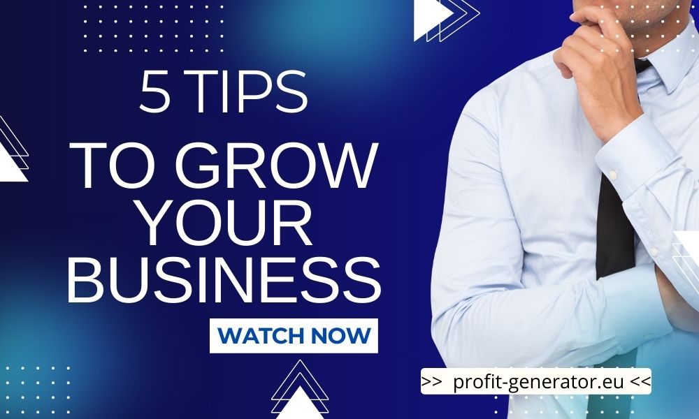 5 TIPS TO GROW YOUR BUSINESS Check out the 5 most important strategies that will lead you to business success.. profit-generator.eu/.../5-tips-to-…… #businesssuccess #ProfitGeneratorMarketing #5tips #GrowYourBusiness #howtogrowYourbusiness #smallbusiness #businessmoms #businesswomen