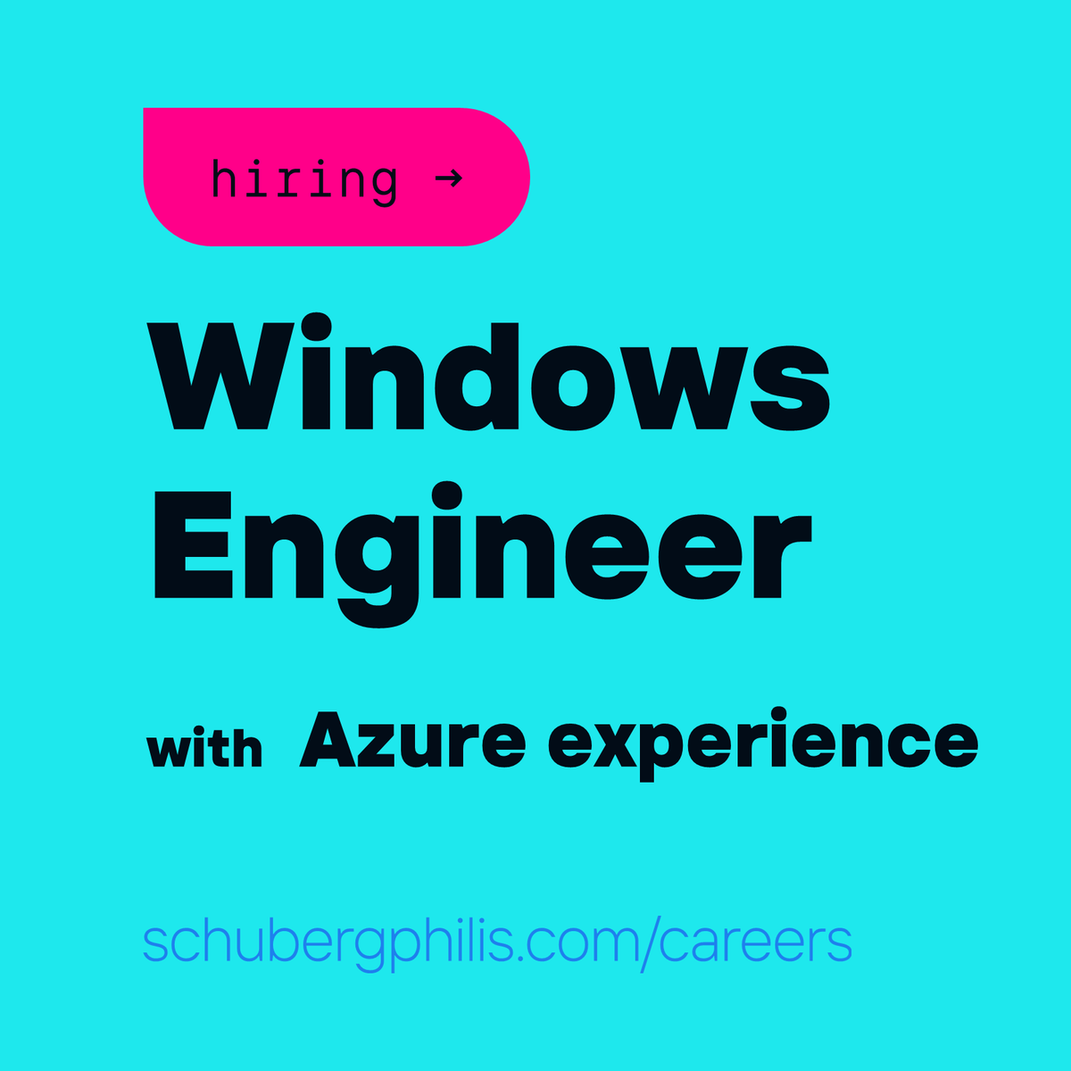 SchubergPhilis's tweet photo. 💭 Imagine this: you are a skilled Windows Engineer, passionate about cloud technologies and eager to dive deeper into Azure.
Well, we have a role that fits that ambition perfectly!
We are looking forward to meeting you!

Apply now: https://t.co/IPdvqdinlC https://t.co/ryCCysUgUu