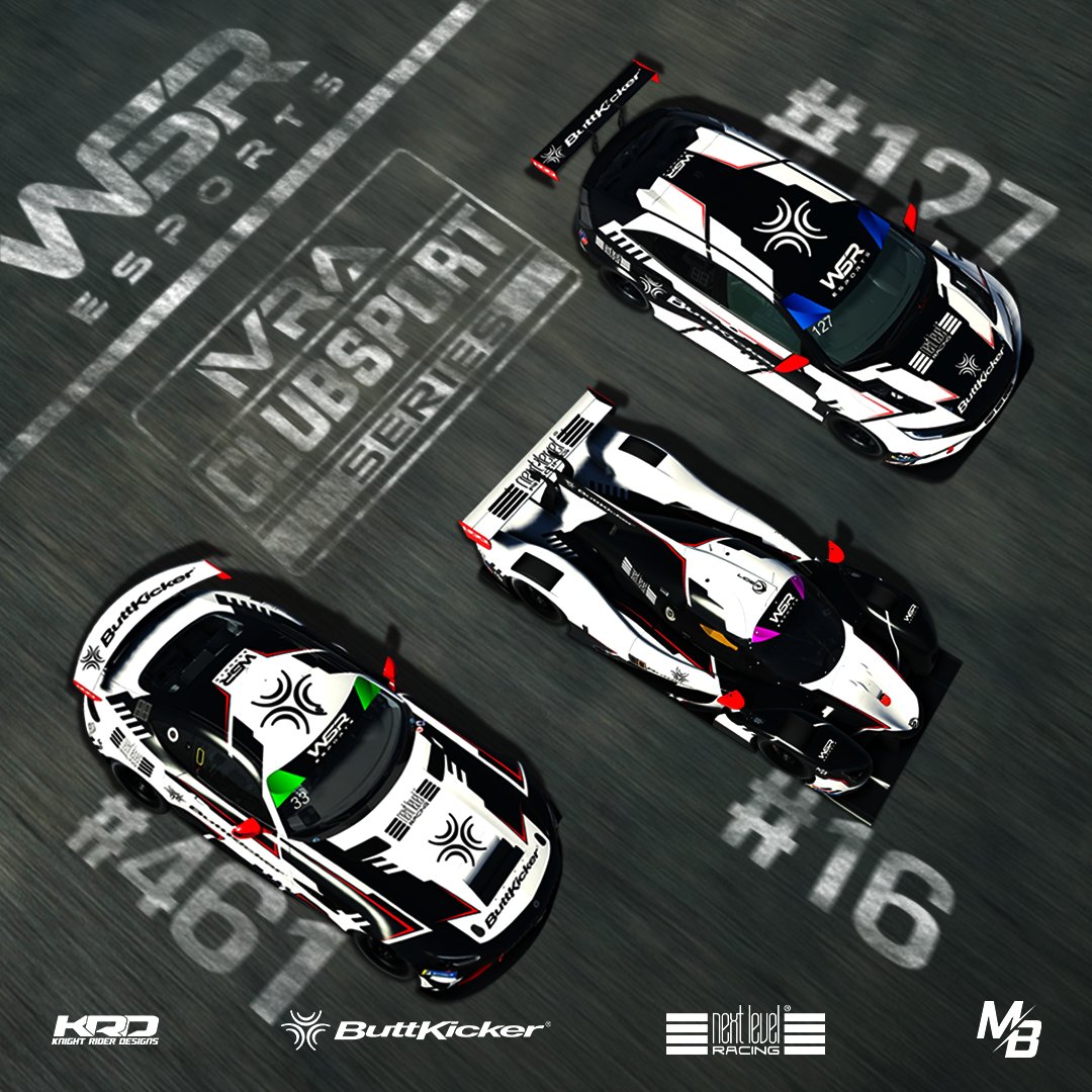 WSR Esports (@wsresports) on Twitter photo The <a href="/IVRALeague/">IVRA</a> Clubsport Series begins tomorrow! Round 1 is at Road America, and our three cars will be looking for a strong start to the season💪
Partners:
<a href="/TheButtKicker/">The ButtKicker</a>
<a href="/nextlvlracing/">Next Level Racing</a>
<a href="/MBSimphotos/">Morgan Butler</a>
Knight Rider Designs
#wsresports #ButtKicker #nextlevelracing #esports The <a href="/IVRALeague/">IVRA</a> Clubsport Series begins tomorrow! Round 1 is at Road America, and our three cars will be looking for a strong start to the season💪
Partners:
<a href="/TheButtKicker/">The ButtKicker</a>
<a href="/nextlvlracing/">Next Level Racing</a>
<a href="/MBSimphotos/">Morgan Butler</a>
Knight Rider Designs
#wsresports #ButtKicker #nextlevelracing #esports