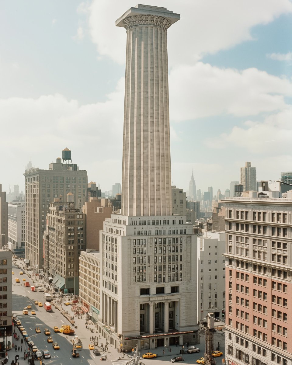 chatelp's tweet photo. 🏛️Aujourd’hui, je lance un projet qui me tient à cœur : BUILT! – imaginer les bâtiments emblématiques jamais construits grâce à l'IA et à l’art numérique. Première étape : le Chicago Tribune HQ (1922)

#Architecture #IAGénérative #ArtNumérique https://t.co/GJjvrhFgCB
