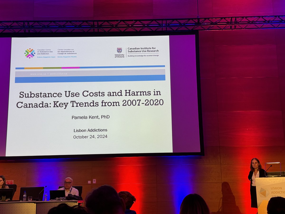 CCSACanada's tweet photo. Team CCSA’s sharing and connecting at the European Conference on Addictive Behaviours and Dependencies: presentations on key trends in substance use costs and harms, and building capacity with workforce #competencies, plus a panel about #cannabis research. #LxAddictions24 #CSUCH https://t.co/eLGTYoxMnB