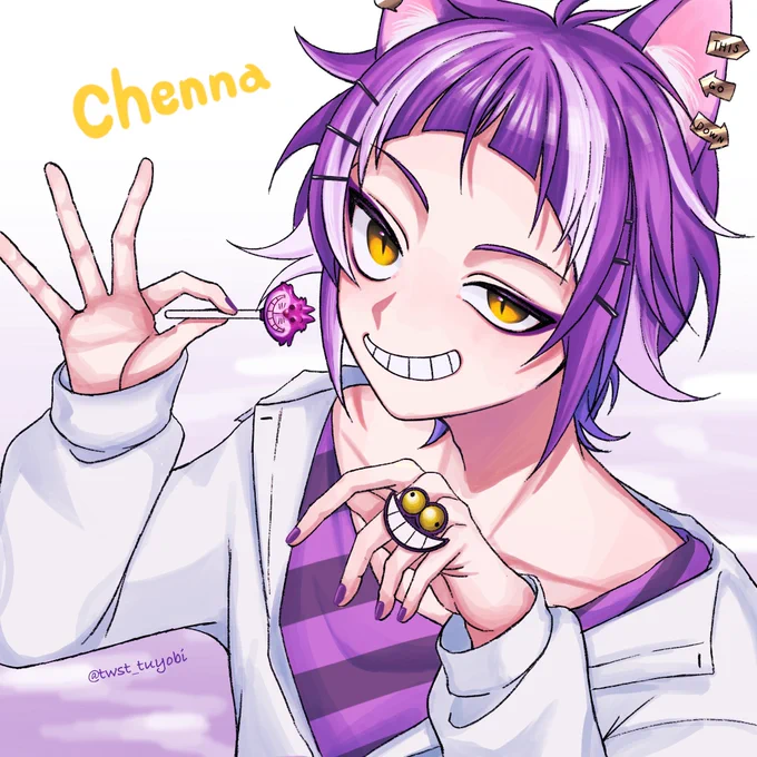 #twstファンアート #ツイステファンアート チェーニャ地味に初描き...! 