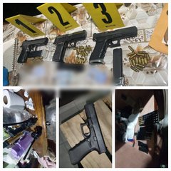 Noti7Guatemala's tweet image. Tras 27 allanamientos en #Barberena, #SantaCruzNaranjo y #PuebloNuevoViñas, #SantaRosa, hallaron Q223,175; 98 colmillos con cocaína, 7 pistolas con documentación, 1 rifle, 1 arma hechiza, 17 cargadores para arma de fuego, 239 municiones y 3 celulares. Además, 2 mujeres capturadas
