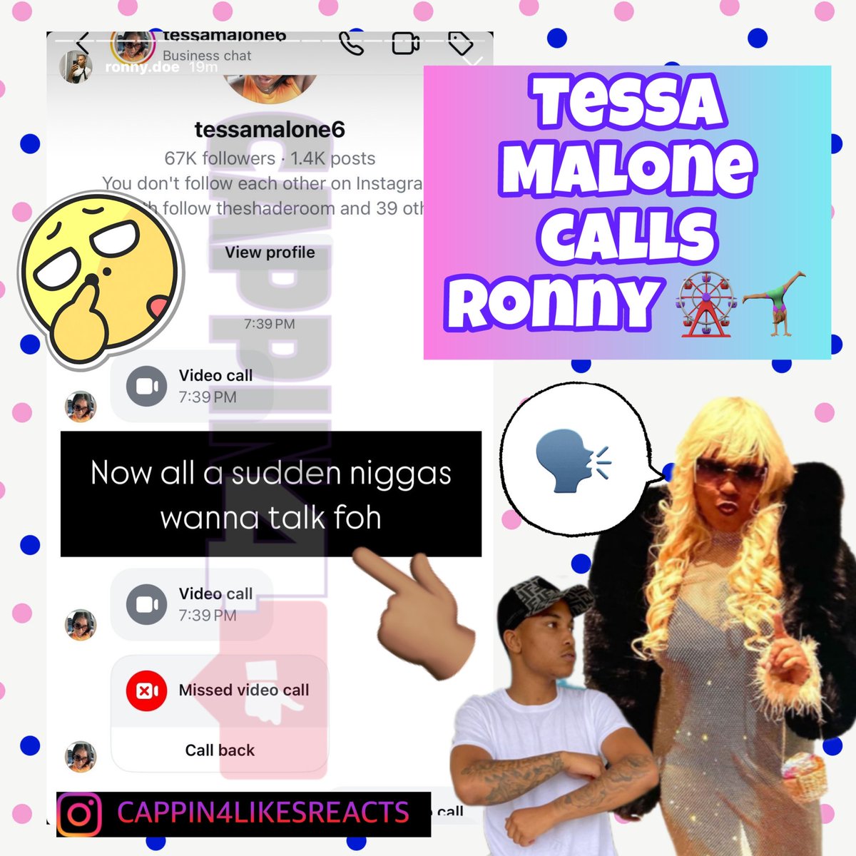 cappin4likes's tweet photo. #Chrisean 🗿’s older sis #Tessa attempts to contact #Ronny after dropping receipts and requesting a dna 🧬 test for #Chriseanjr 🫡🎡🤸🏽‍♀️ #godsplan #savejr #savejunior #chriseanrock #blueface #cappin4likes https://t.co/pArn32srDW