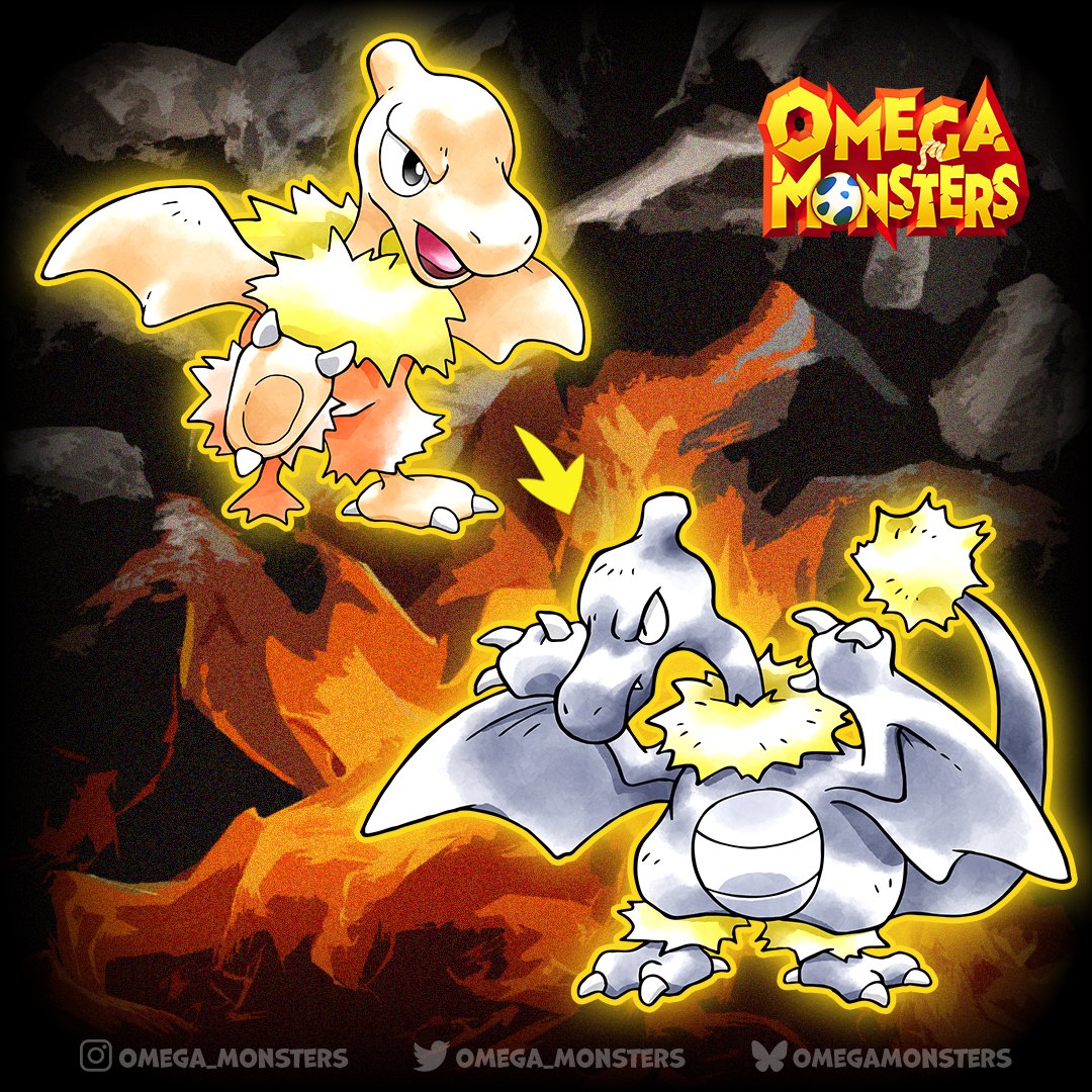 The new and improved Pyrodactyl and Pyranodon! What do you guys think?🔥🪨 (...and more <a href="/omega_monsters/">Omega Monsters</a> art coming soon...😉)