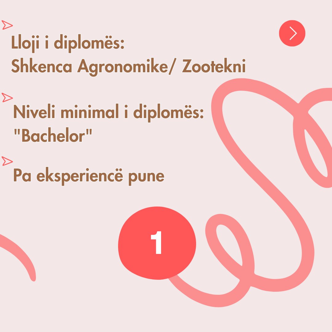 DAPDepartamenti's tweet photo. Zotëron diplomë niveli minimal “Bachelor” në shkenca #Agronomike/Zootekni?

📣 𝔸𝕡𝕝𝕚𝕜𝕠 𝕥𝕒𝕟𝕚 në faqen zyrtare 👩‍💻👨‍💻https://t.co/8mLrEu9vqa në kodin #6580

🔸 33 pozicione vakante
🔸 Pa eksperiencë pune

⏰ Kujdes afatin e aplikimit! 

https://t.co/HTj44fDguj https://t.co/Y7GUFrKZI7