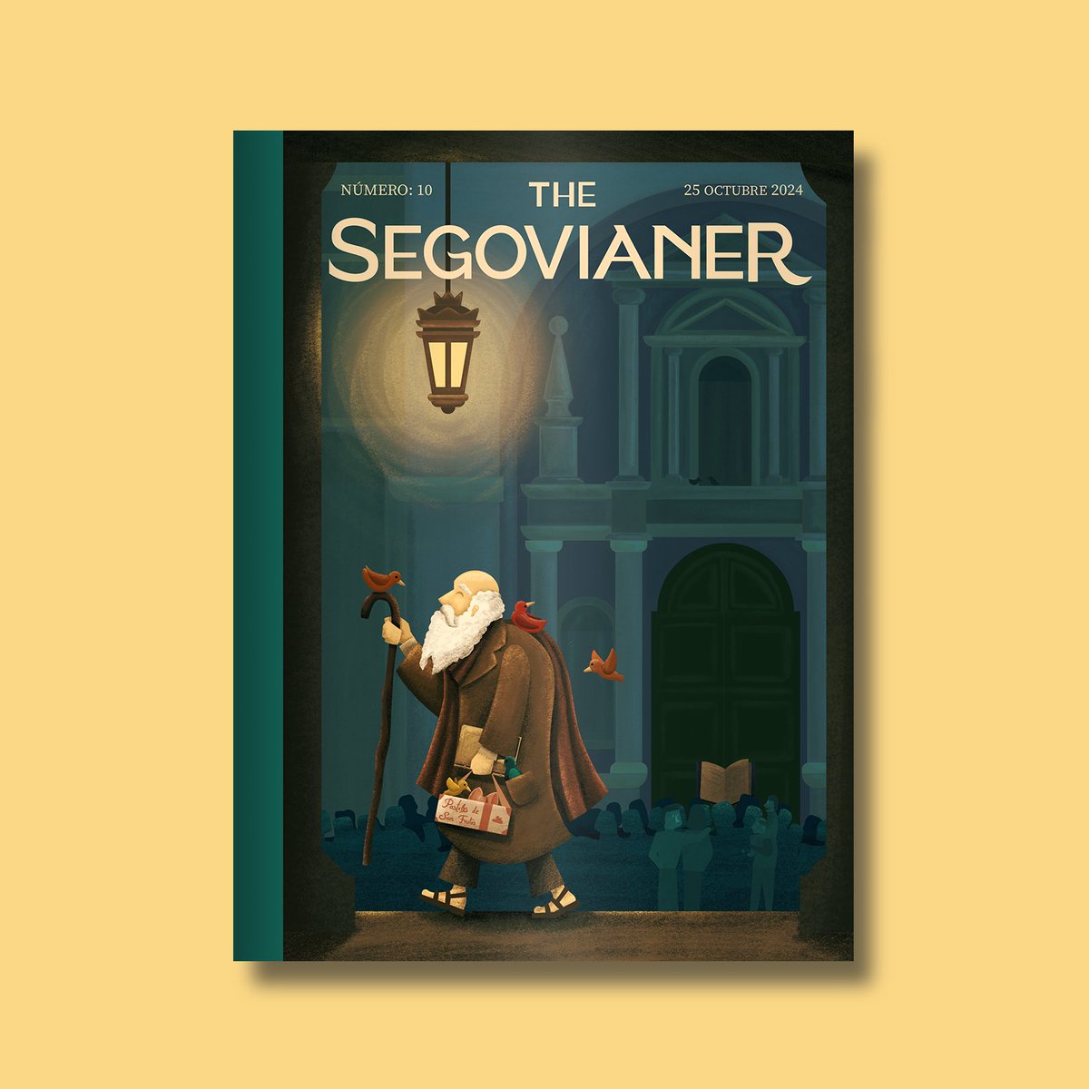 thesegovianer's tweet photo. The Segovianer Nº10! “Pajarero”
 
Segovianas, Segovianos.

🐥¡FELIZ DÍA DE SAN FRUTOS!🐥

____________

#thesegovianer
#thenewyorker
#Segovia
#Spain
#inktober https://t.co/GDBSEXoCvH