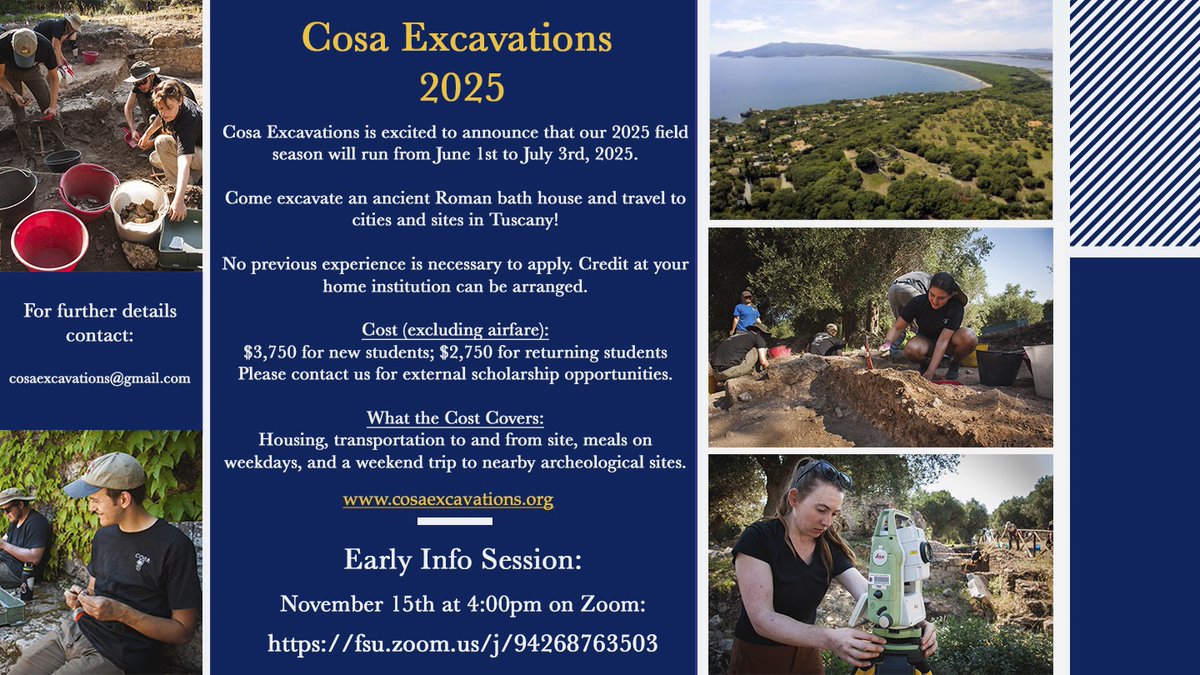AndreaUDeGiorgi's tweet photo. Join the 2025 Cosa Excavations! @cosaexcavations #archeology #Italy #Ansedonia #romanarchaeology #cosa #ancientrome #roman #romanempire https://t.co/yqRvCbUlZI