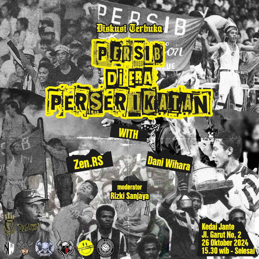 Diinisiasi oleh bobotoh lintas komunitas, dalam menjaga tradisi berkumpul, dan ngobrol menyoal berbagai isu. 

Simak informasinya, lalu sebarluaskan ke kawan-kawan ya.

Sampai bertemu besok, mmuach!

#BergerakBersama