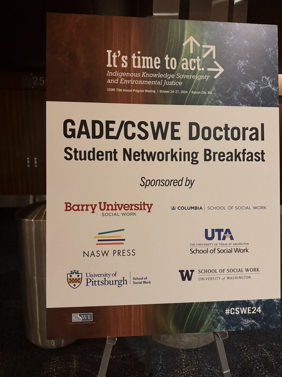 GADE Social Work (@gadesocialwork) on Twitter photo Happening now! The GADE/CSWE Doctoral Student Networking Breakfast at #CSWE2024 hosted by <a href="/MimiVChapman/">Mimi Chapman</a> Happening now! The GADE/CSWE Doctoral Student Networking Breakfast at #CSWE2024 hosted by <a href="/MimiVChapman/">Mimi Chapman</a>