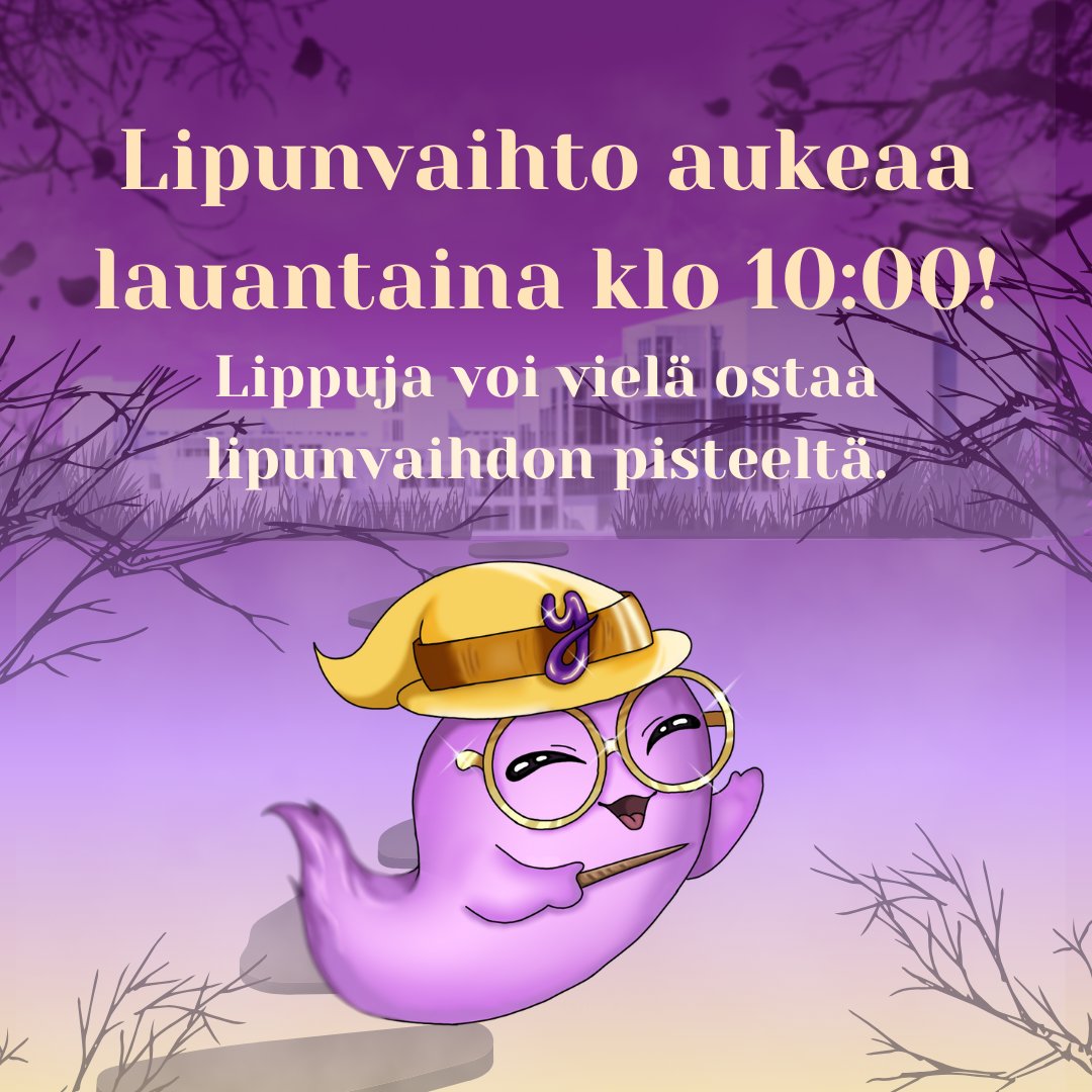 Tapahtuma alkaa jo huomenna, onhan liput hankittuna? Pian nähdään! 👻

biletti.fi/e/yureicon

#yureicon #yureicon2024