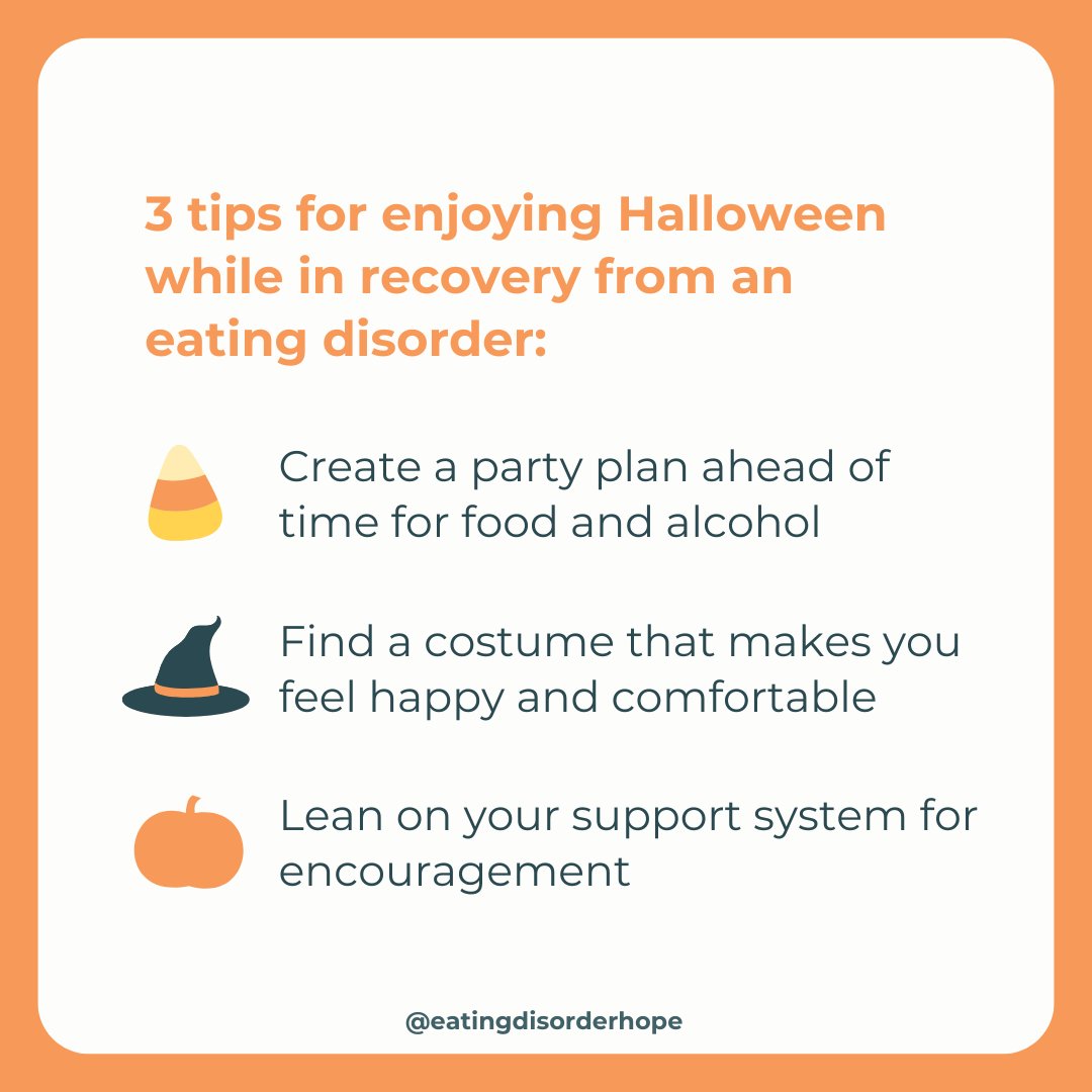 The thought of celebrating Halloween or going to a Halloween party can be scary if you’re in recovery from an eating disorder. But by planning ahead and reaching out for support, you can have a frighteningly good time. 🎃