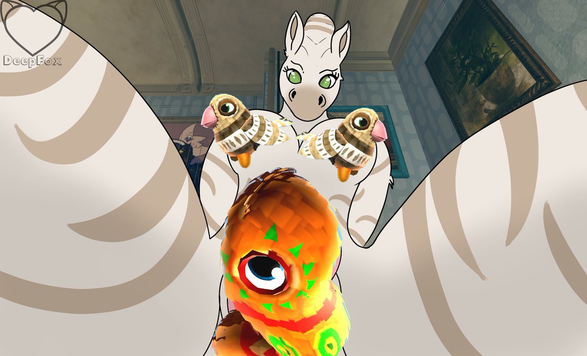 DeepFox_'s tweet photo. What a mouthful 👅 (SFW Censored) #Furry #furryartist #furryarwork #Yiff #zebra #FurryZebra #Fallout76 #FalloutOC https://t.co/tgluS11dHw