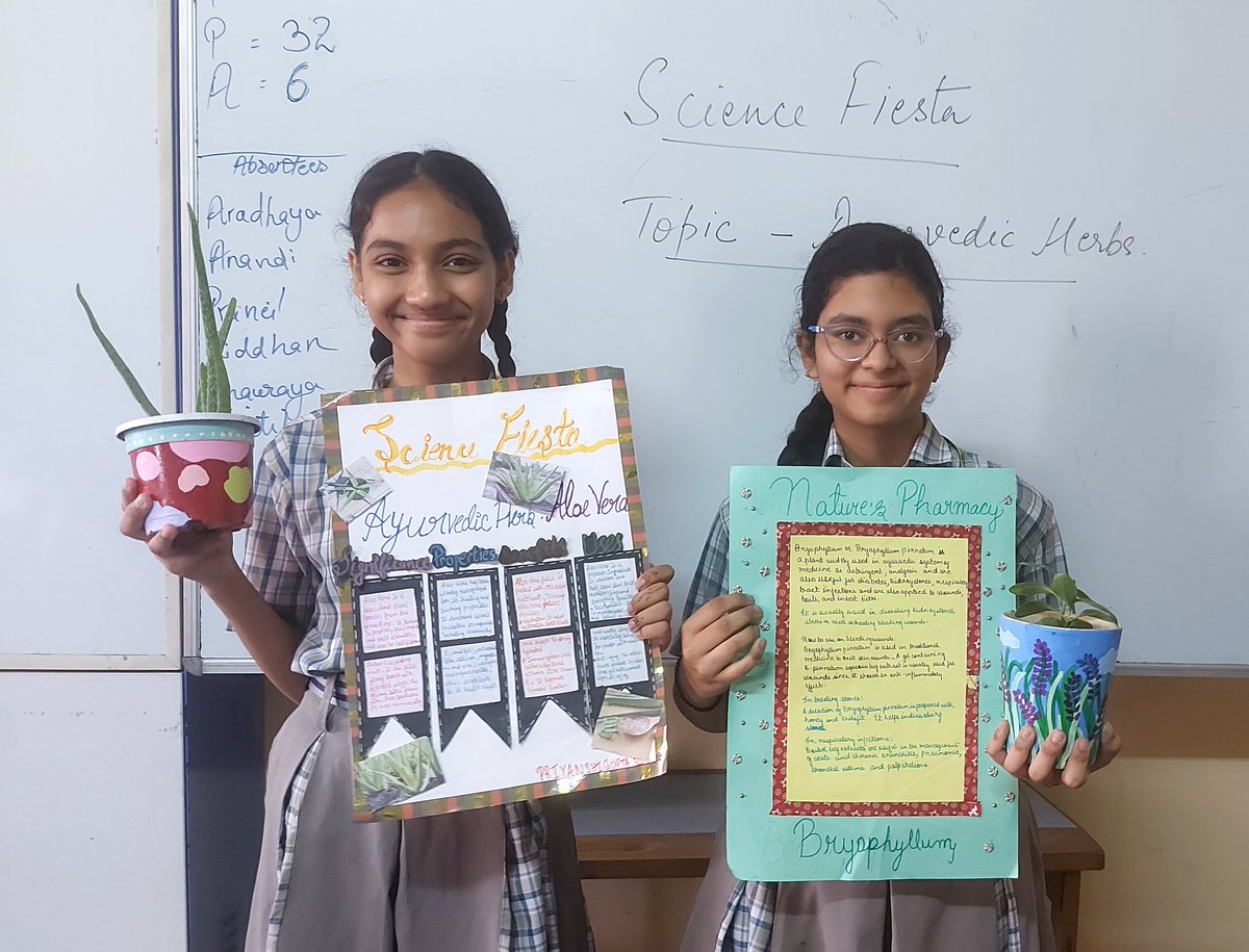 seema jaiswal (@seemajaiswal112) on Twitter photo At #ScienceFiesta, Class 7 explored Nature's Pharmacy! Ayurvedic herbs in decorated pots showcased healing powers, remedies & traditional recipes—from tulsi's boost to turmeric's magic! <a href="/ashokkp/">Ashok Pandey</a> <a href="/y_sanjay/">Sanjay Yadav</a> <a href="/pntduggal/">PUNEET DUGGAL</a> <a href="/sunandask21/">Sunanda S. Kumar</a> <a href="/sdg4all/">AhlconIntl4SDGs</a> <a href="/cbseindia29/">CBSE HQ</a> <a href="/harprit_r/">Harprit .R.Manku</a> At #ScienceFiesta, Class 7 explored Nature's Pharmacy! Ayurvedic herbs in decorated pots showcased healing powers, remedies & traditional recipes—from tulsi's boost to turmeric's magic! <a href="/ashokkp/">Ashok Pandey</a> <a href="/y_sanjay/">Sanjay Yadav</a> <a href="/pntduggal/">PUNEET DUGGAL</a> <a href="/sunandask21/">Sunanda S. Kumar</a> <a href="/sdg4all/">AhlconIntl4SDGs</a> <a href="/cbseindia29/">CBSE HQ</a> <a href="/harprit_r/">Harprit .R.Manku</a>